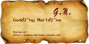 Godány Marléne névjegykártya